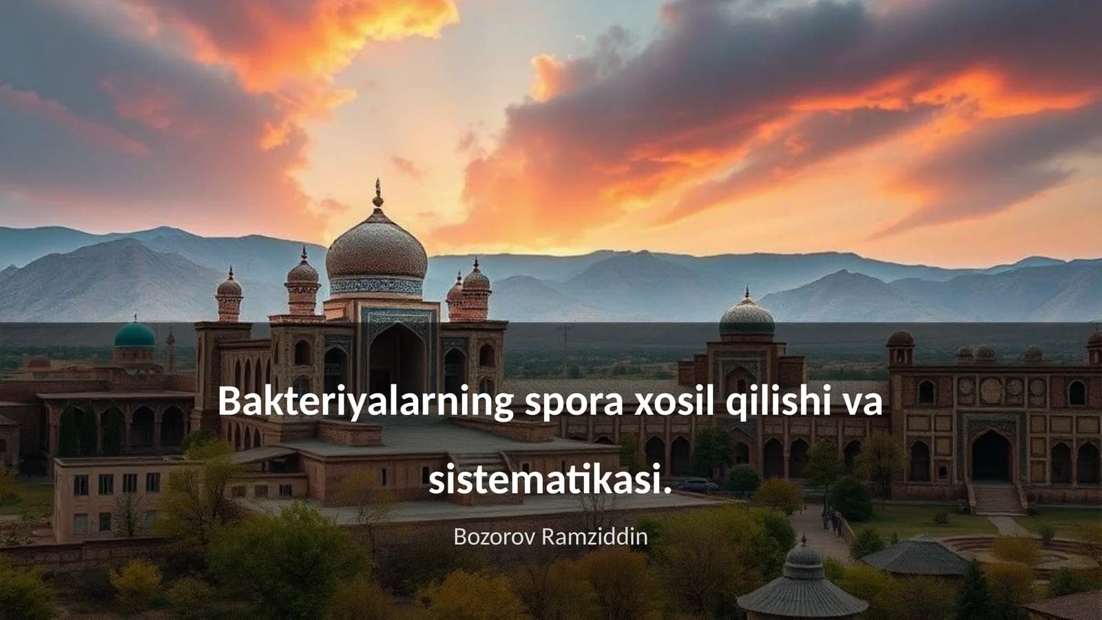 Bakteriyalarning spora xosil qilishi va sistematikasi