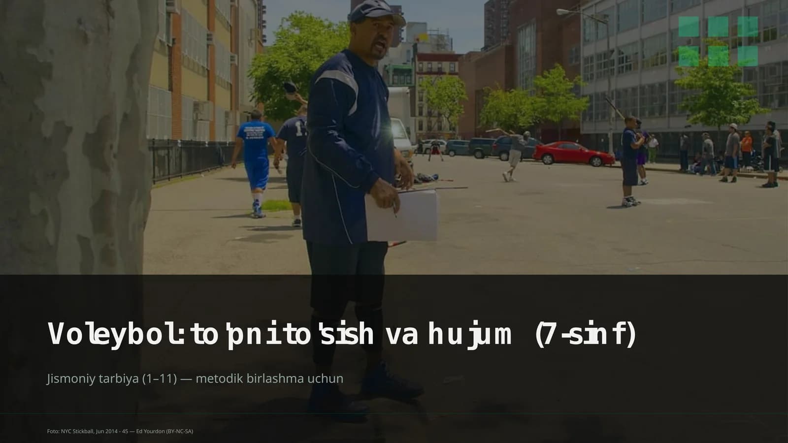 Voleybol: to'pni to'sish va hujum (7-sinf)