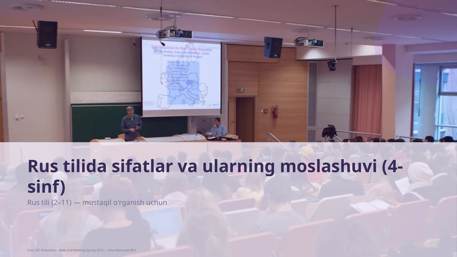 Rus tilida sifatlar va ularning moslashuvi (4-sinf)
