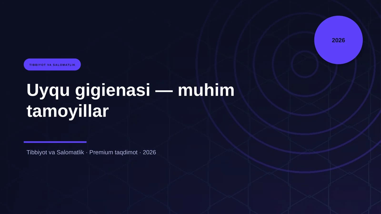 Uyqu gigienasi — muhim tamoyillar