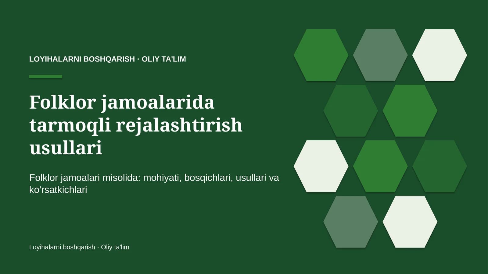 folklor jamoalarida tarmoqli rejalashtirish usullari 7475