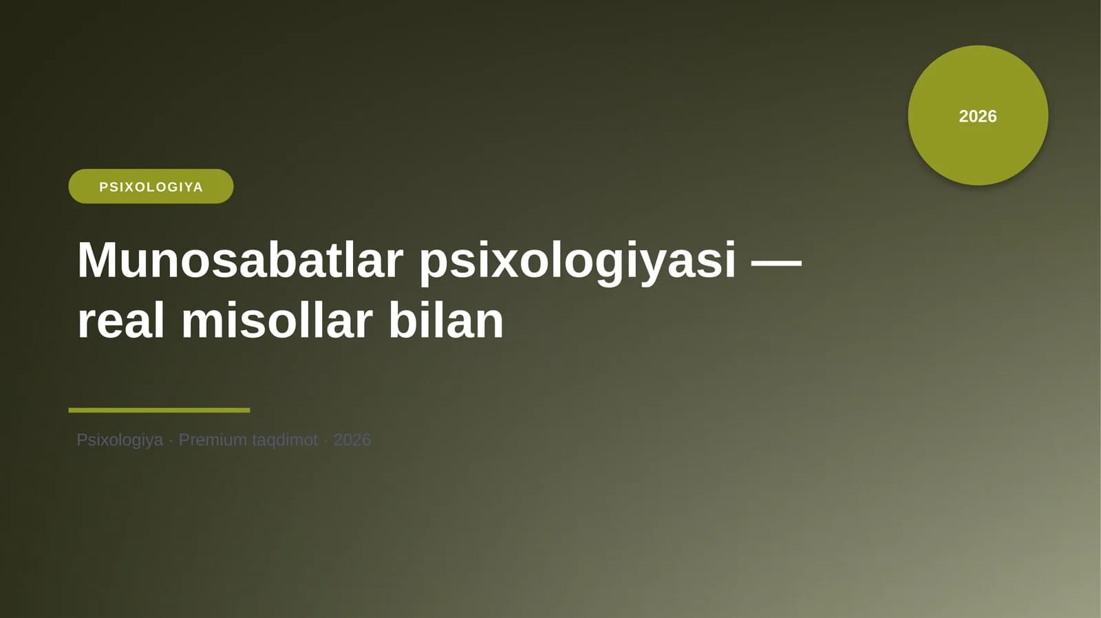 Munosabatlar psixologiyasi — real misollar bilan