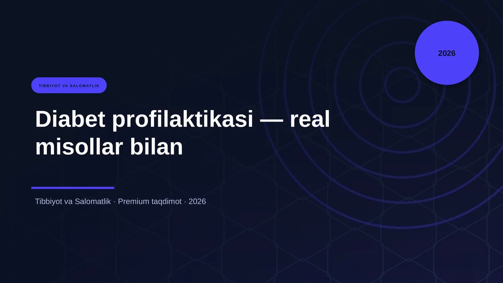 Diabet profilaktikasi — real misollar bilan