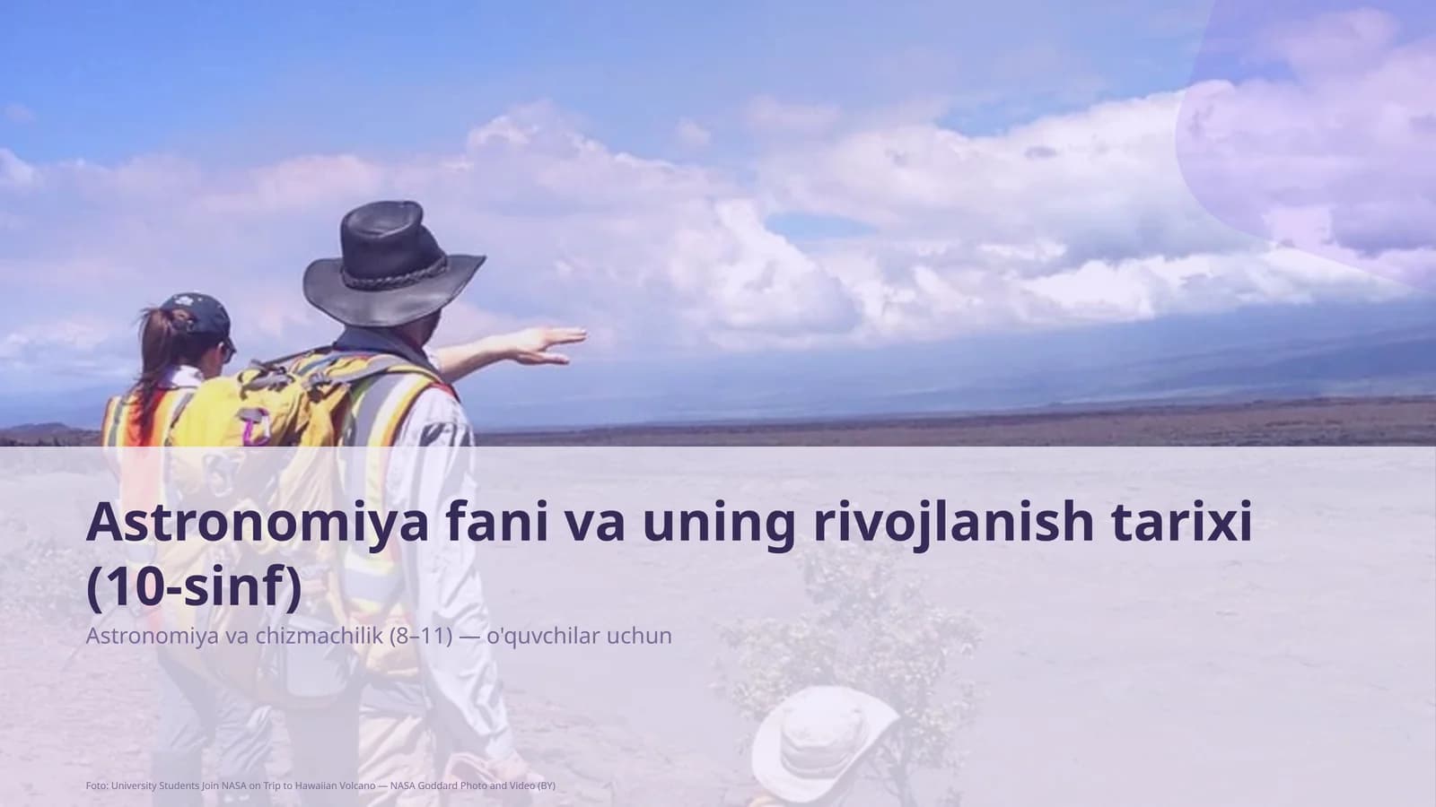 Astronomiya fani va uning rivojlanish tarixi (10-sinf)