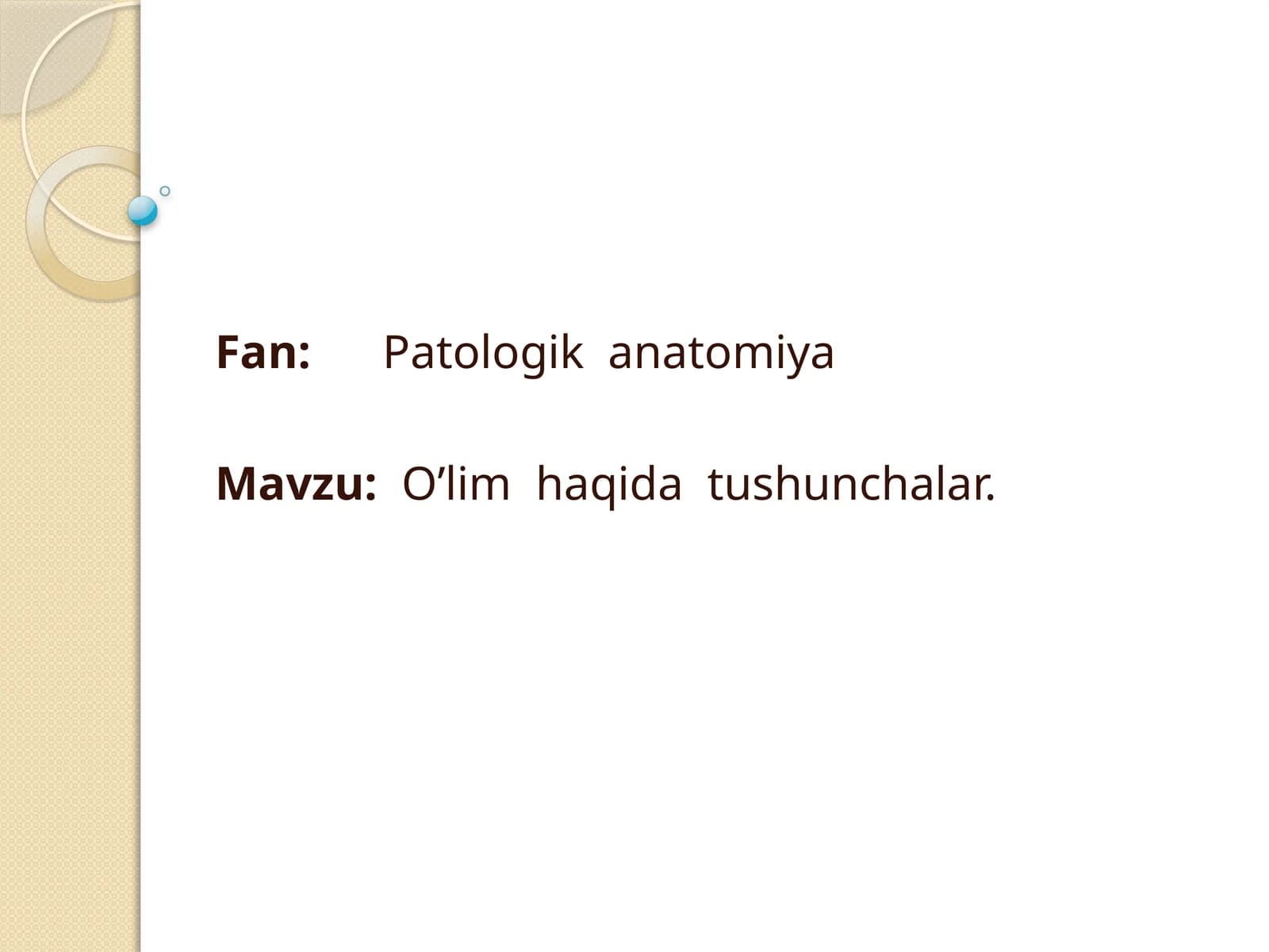 O’lim  haqida  tushunchalar.