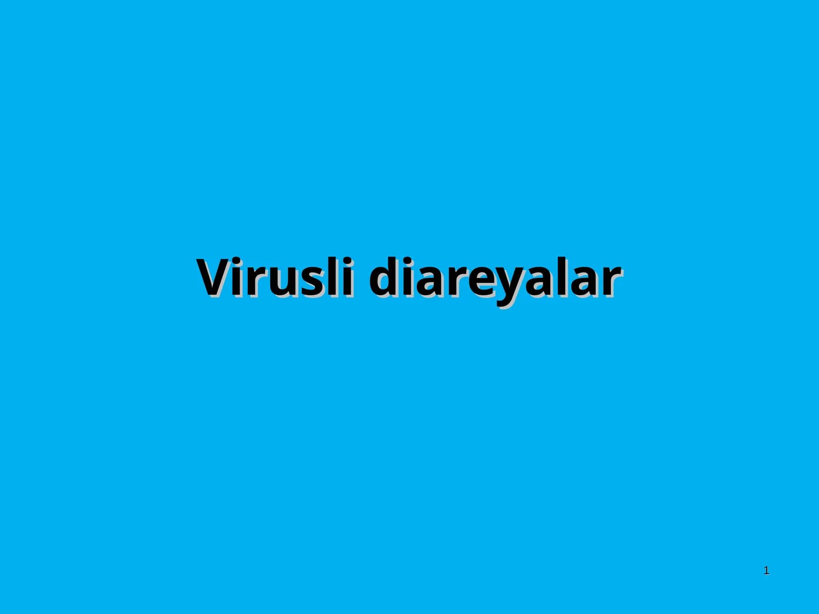 Virusli diareyalar