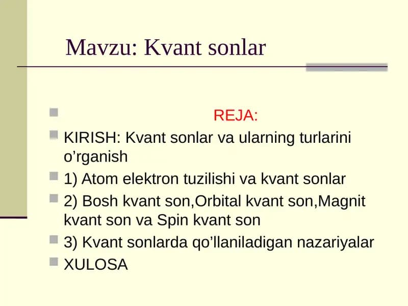 Kvant sonlar