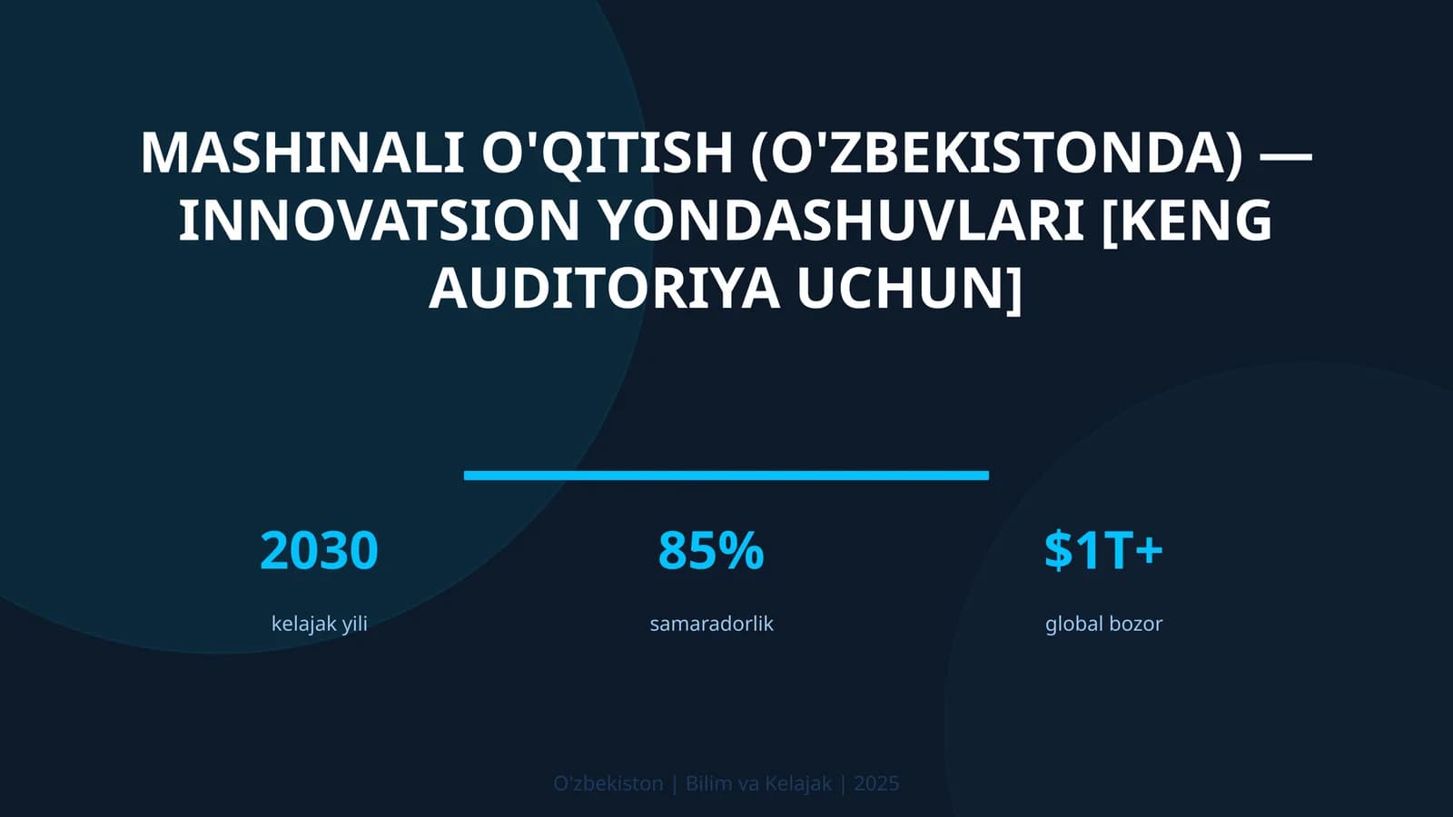 Mashinali o'qitish (O'zbekistonda) — innovatsion yondashuvlari [keng auditoriya uchun]