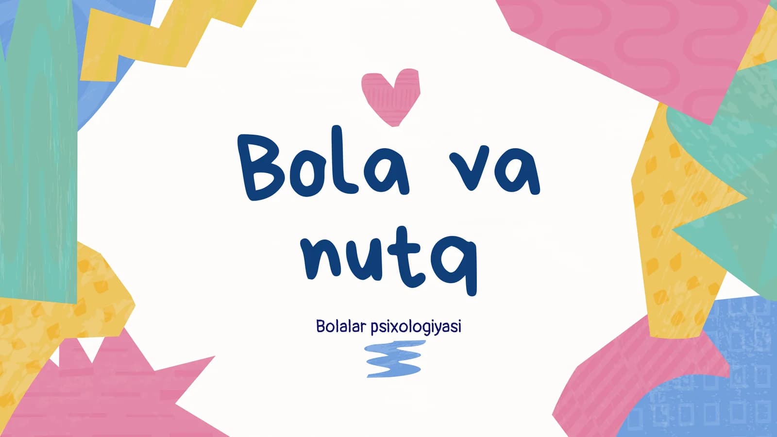 Bola va nutq