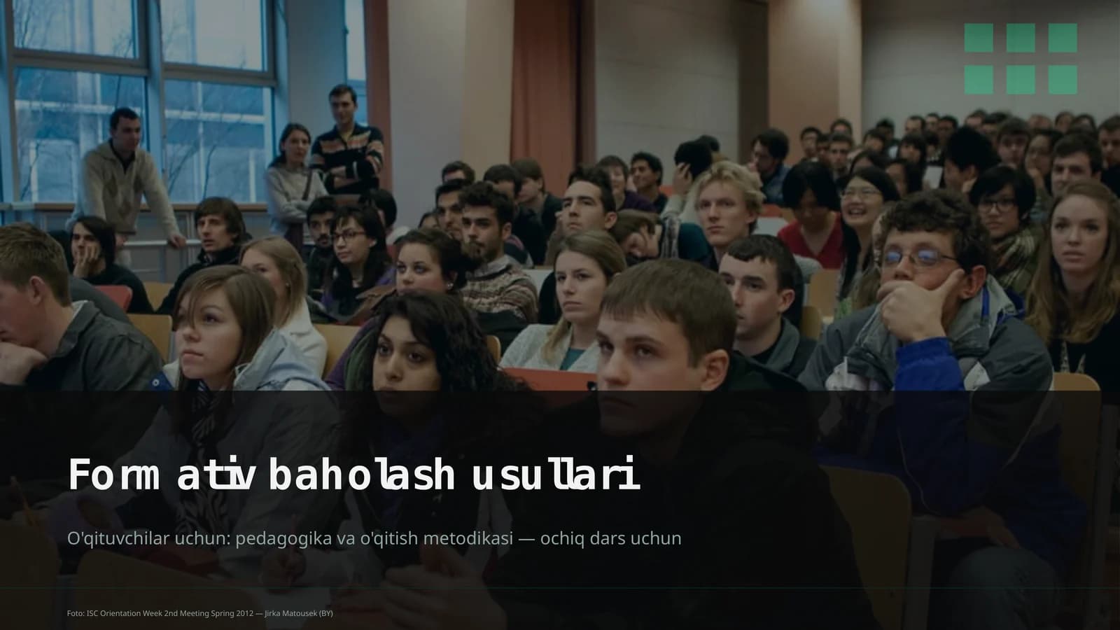 Formativ baholash usullari