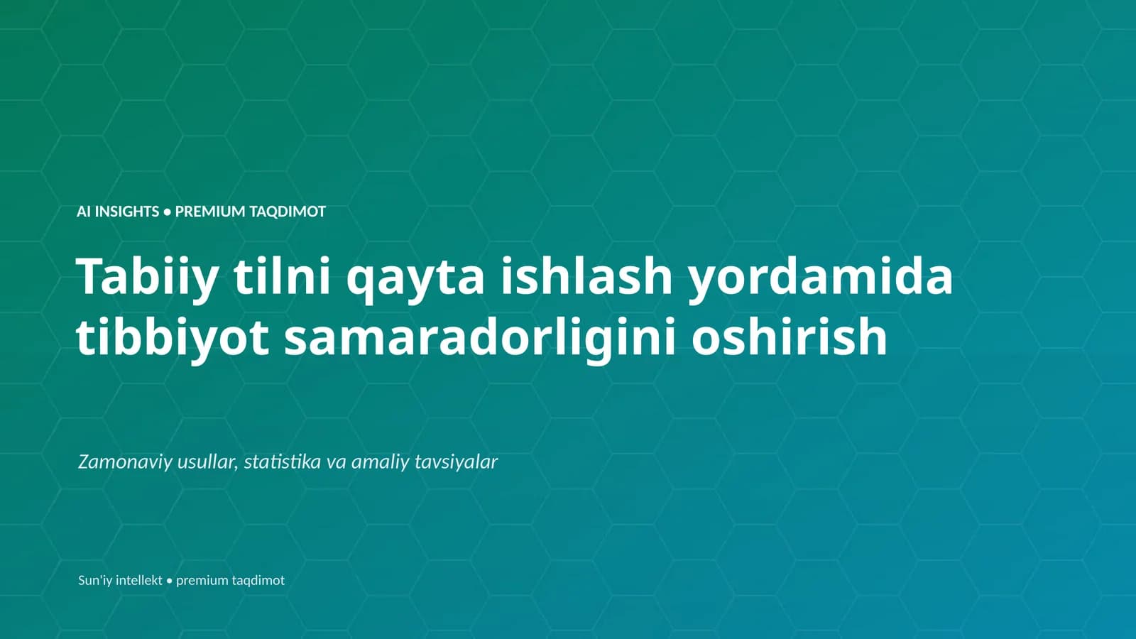 Tabiiy tilni qayta ishlash