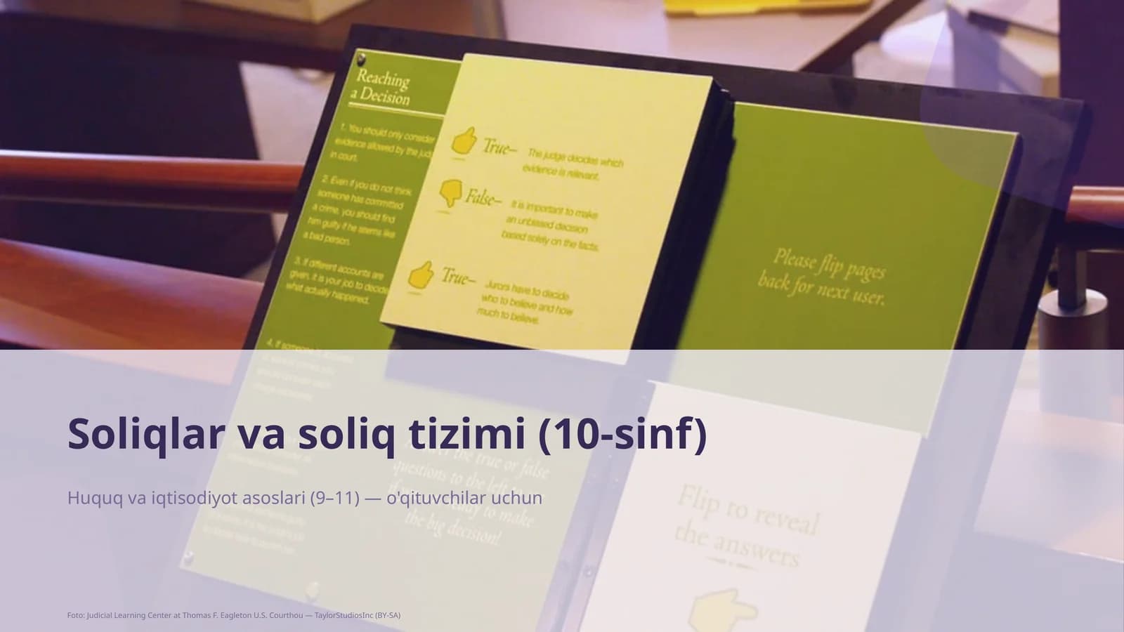 Soliqlar va soliq tizimi (10-sinf)
