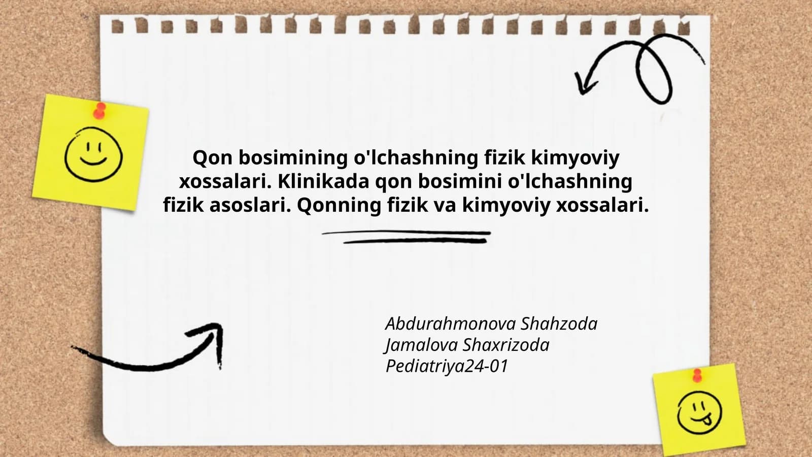 Qon bosimining o'lchashning fizik kimyoviy xossalari