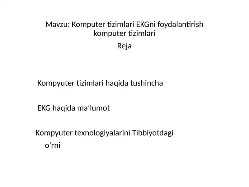 Komputertizimlari EKG