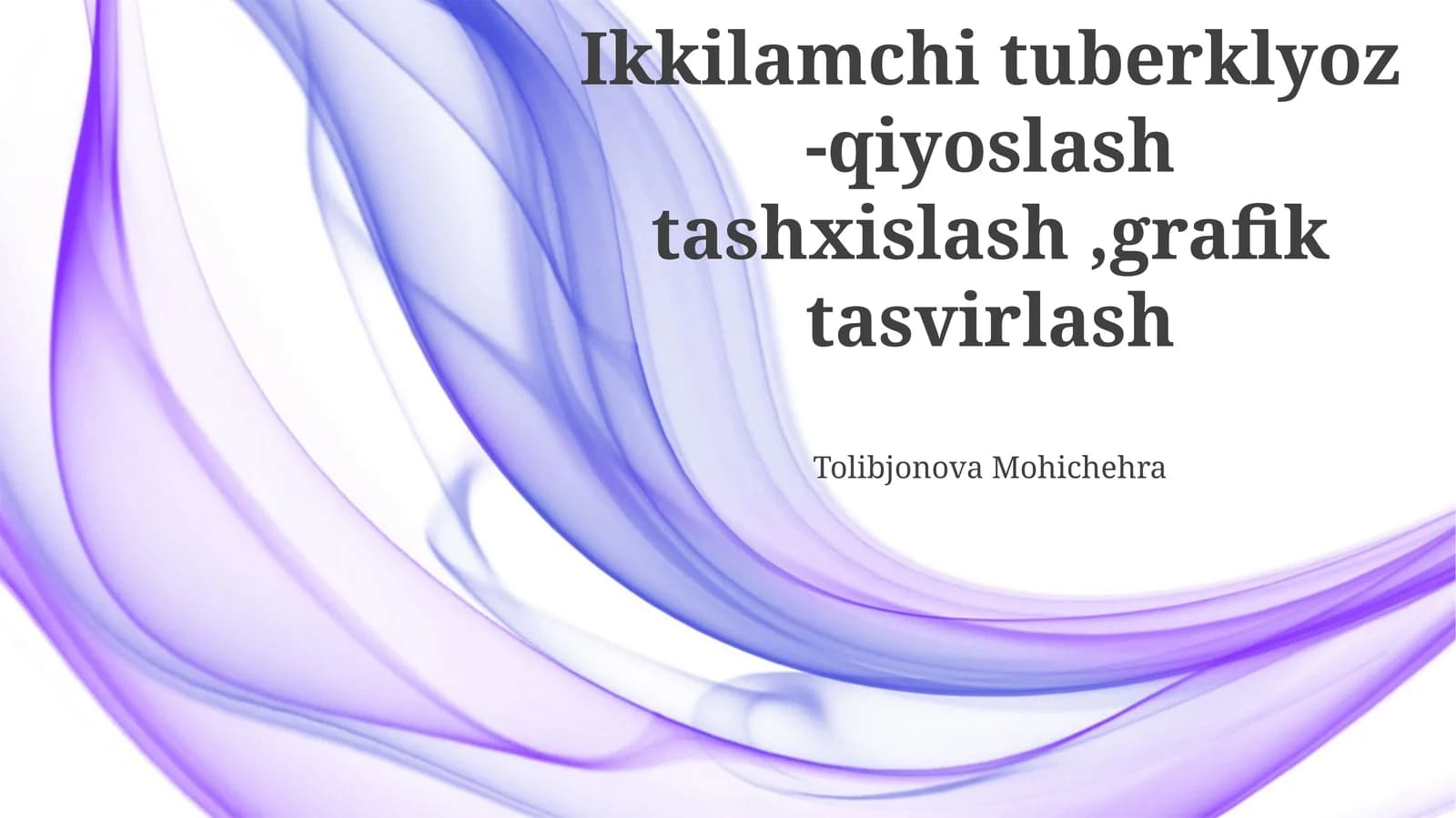 Ikkilamchi tuberklyoz -qiyoslash tashxislash,grafik tasvirlash