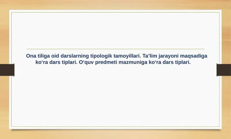 Ta'lim jarayoni maqsadi va ko'rinishlari