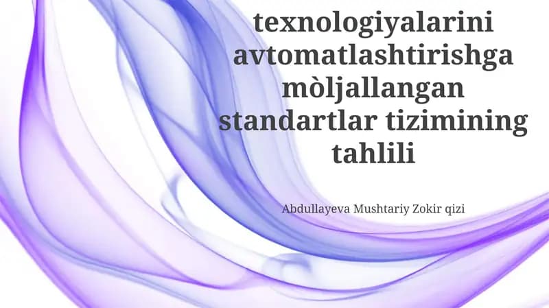 Standartlashtirilgan Kutubxona Texnologiyalarini Avtomatlashtirish Tizimining Tahlili