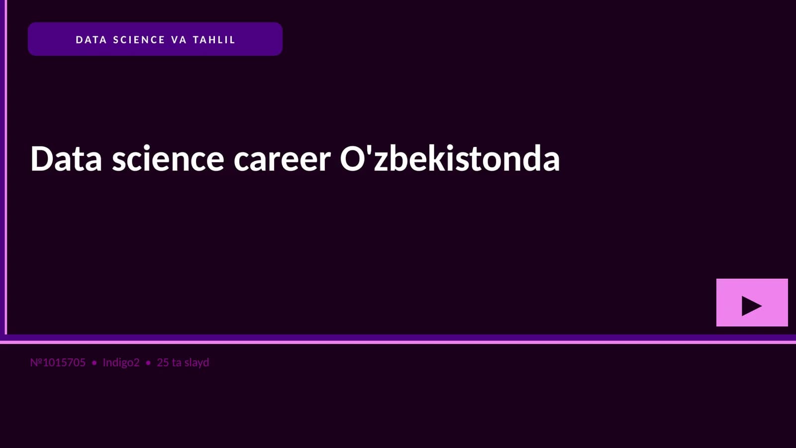 Data science career O'zbekistonda