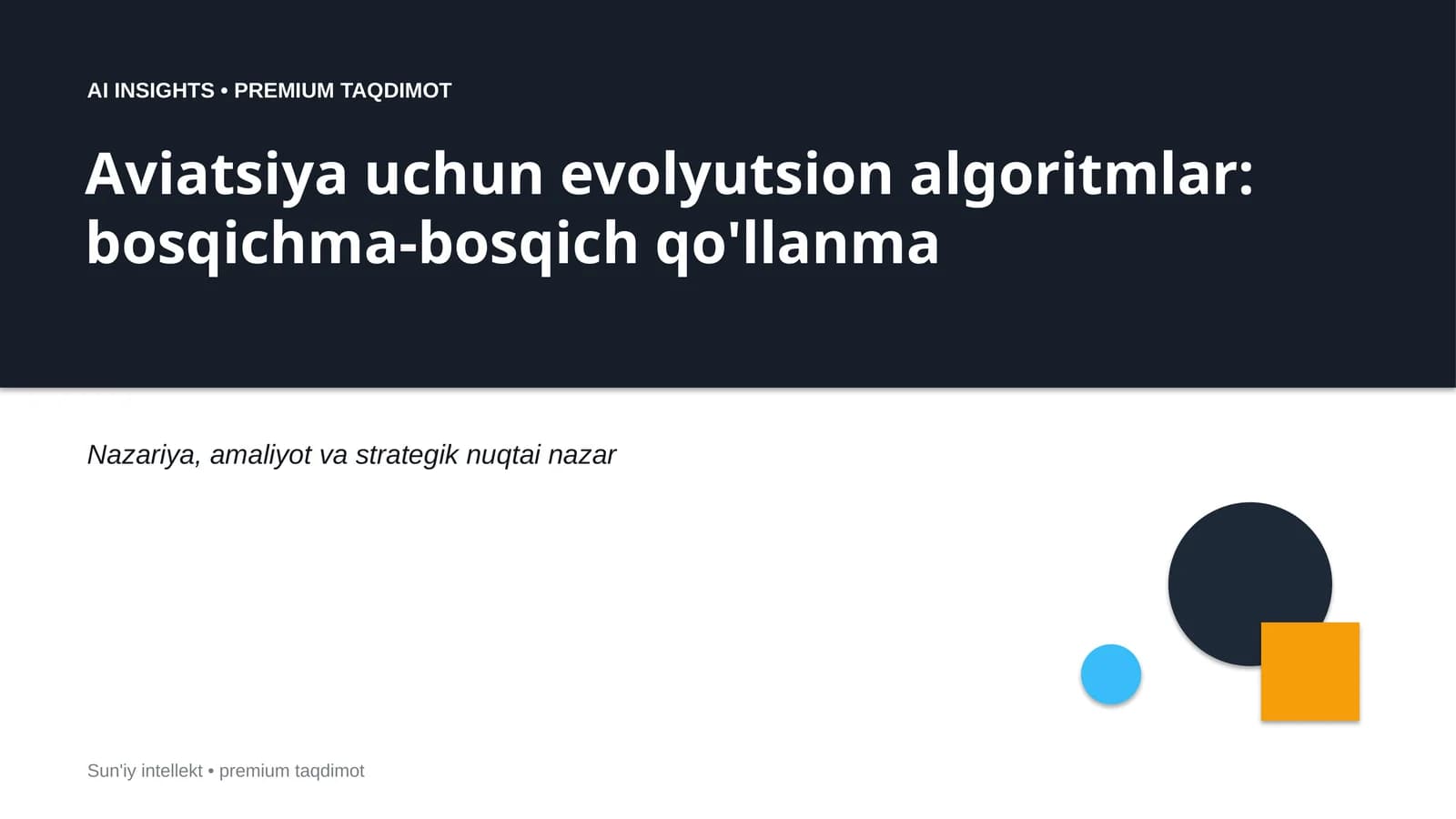 Evolyutsion algoritmlar aviatsiya bo'yicha