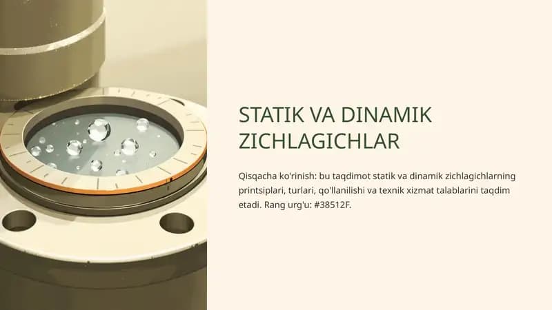 STATIK VA DINAMIK ZICHLAGICHLAR