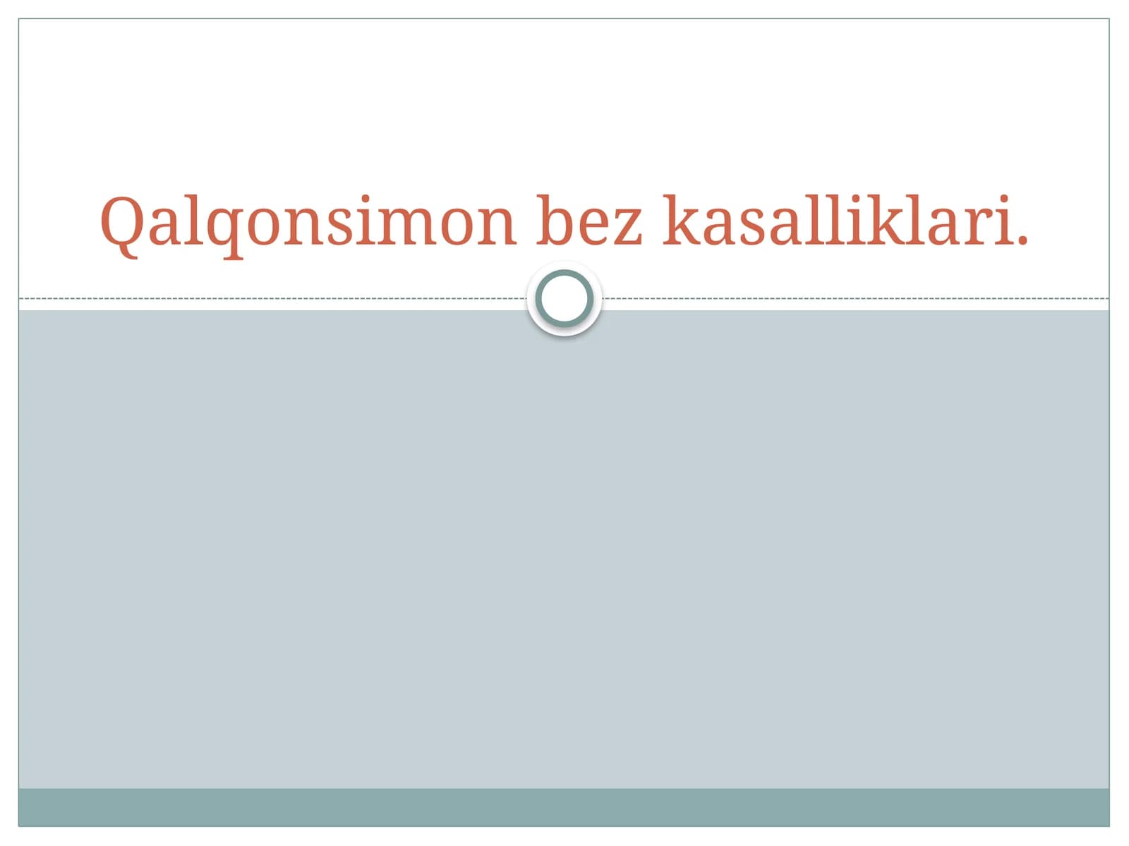 Qalqonsimon bez kasalliklari