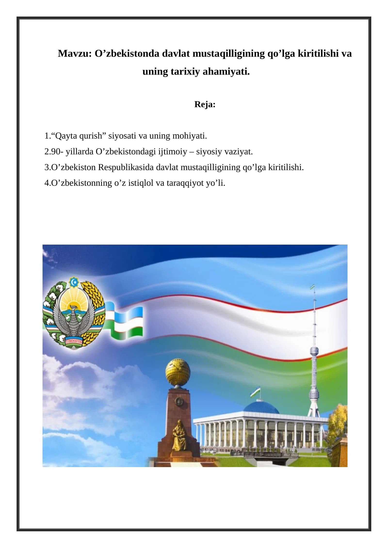 O’zbekistonda_davlat_mustaqilligining_qo’lga_kiritilishi