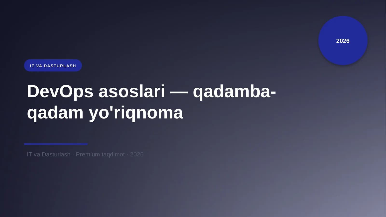 DevOps asoslari — qadamba-qadam yo'riqnoma