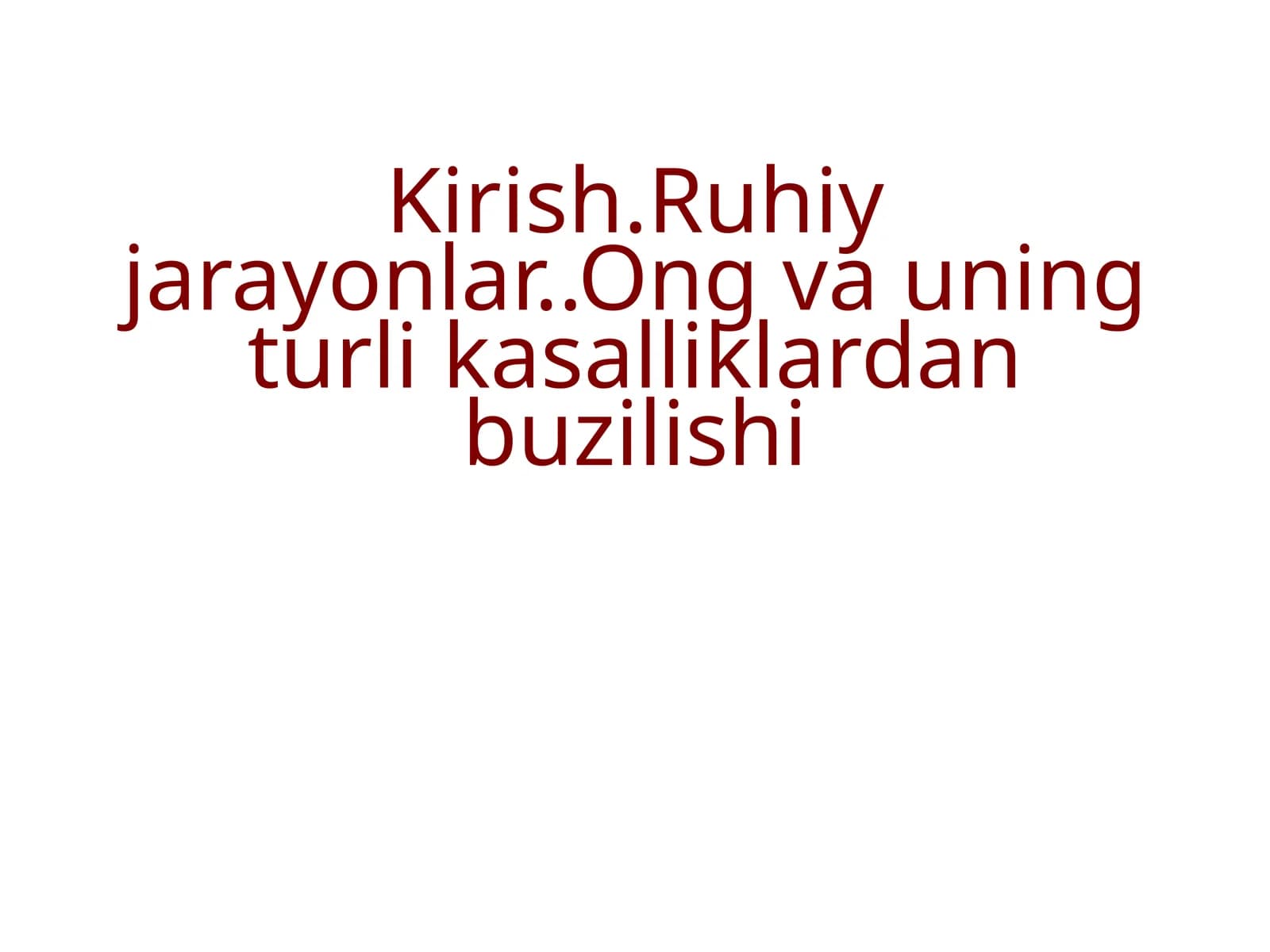 Ruhiy jarayonlar