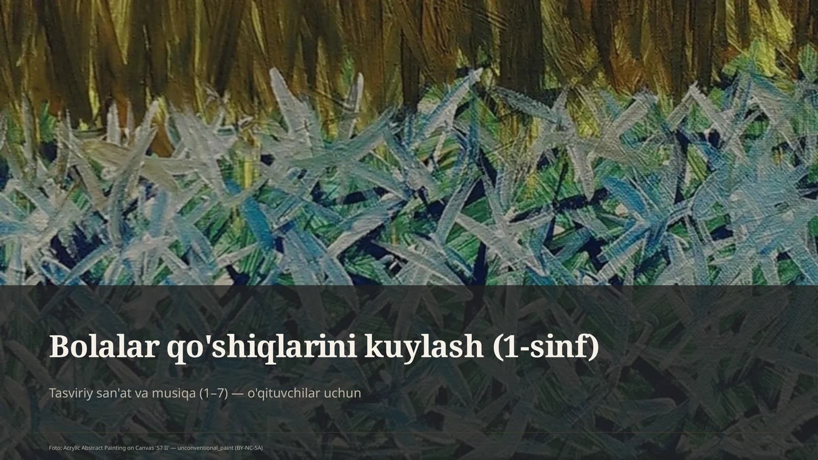 Bolalar qo'shiqlarini kuylash (1-sinf)