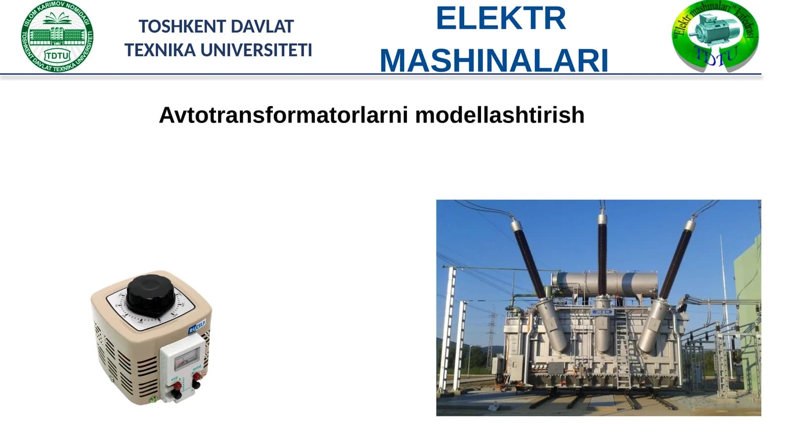 Avtotransformatorlarnimodellashtirish