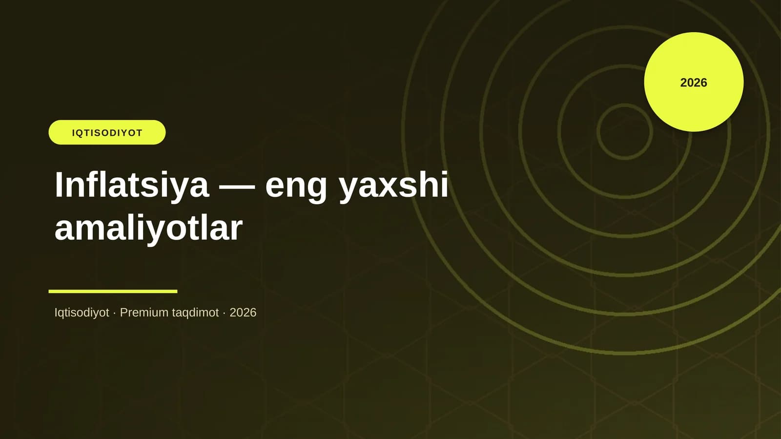 Inflatsiya — eng yaxshi amaliyotlar