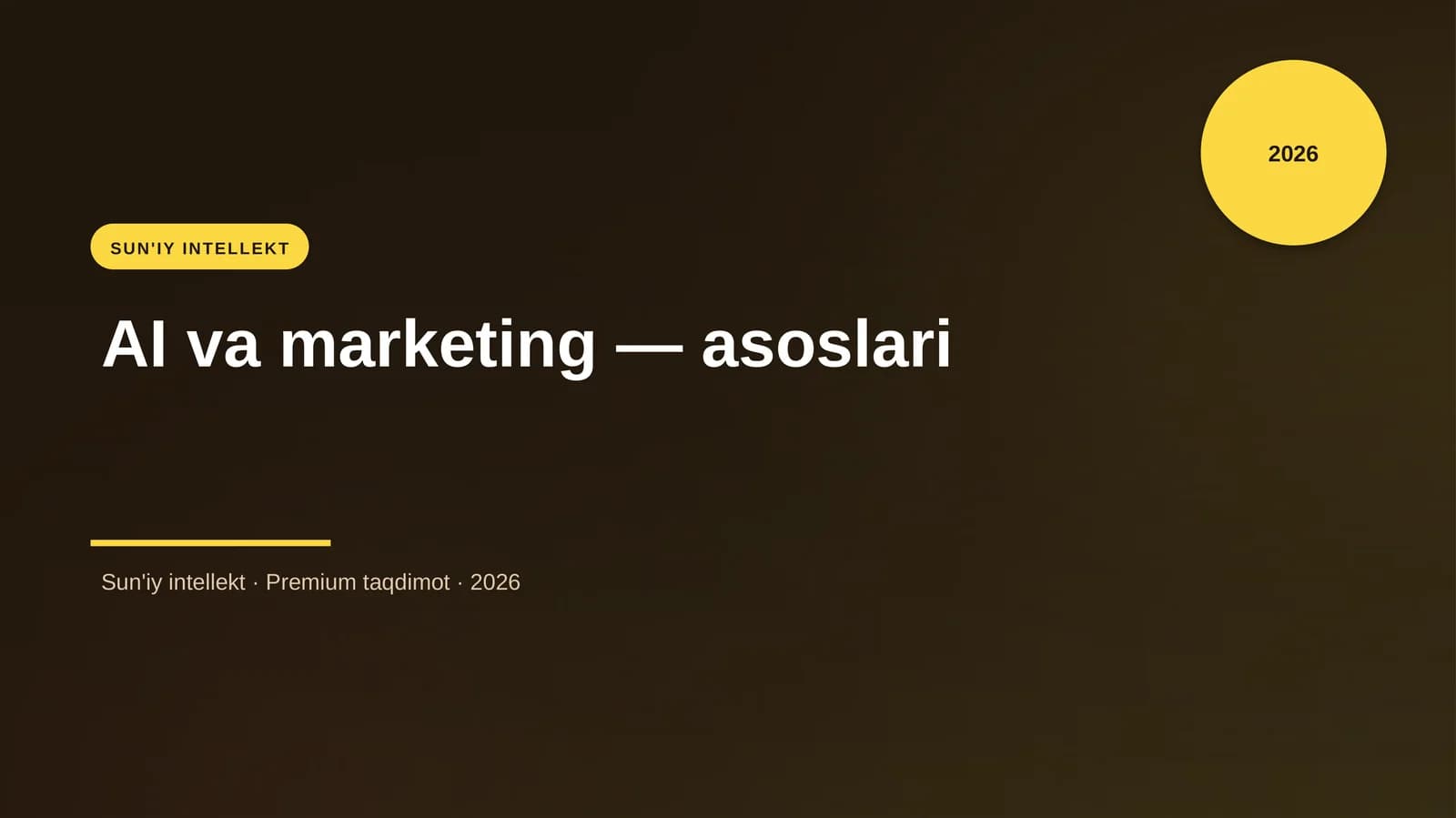 AI va marketing — asoslari