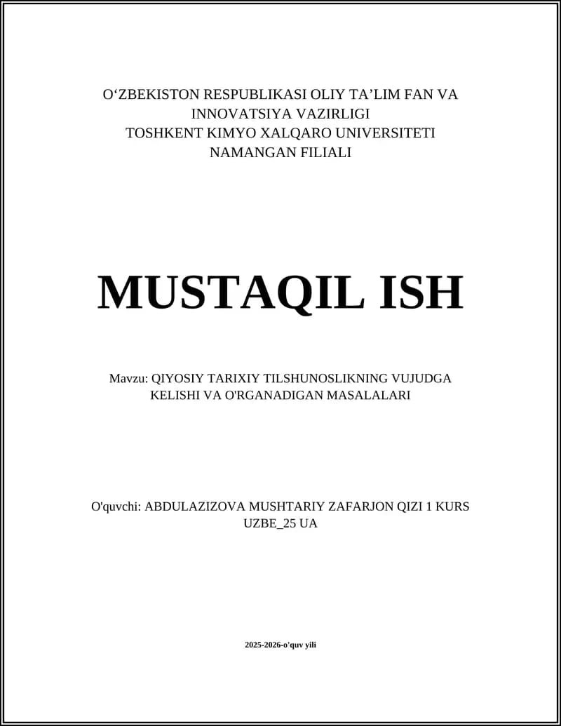 Qiyosiy tarixiy tilshunoslikning vujudga kelishi va tarixi