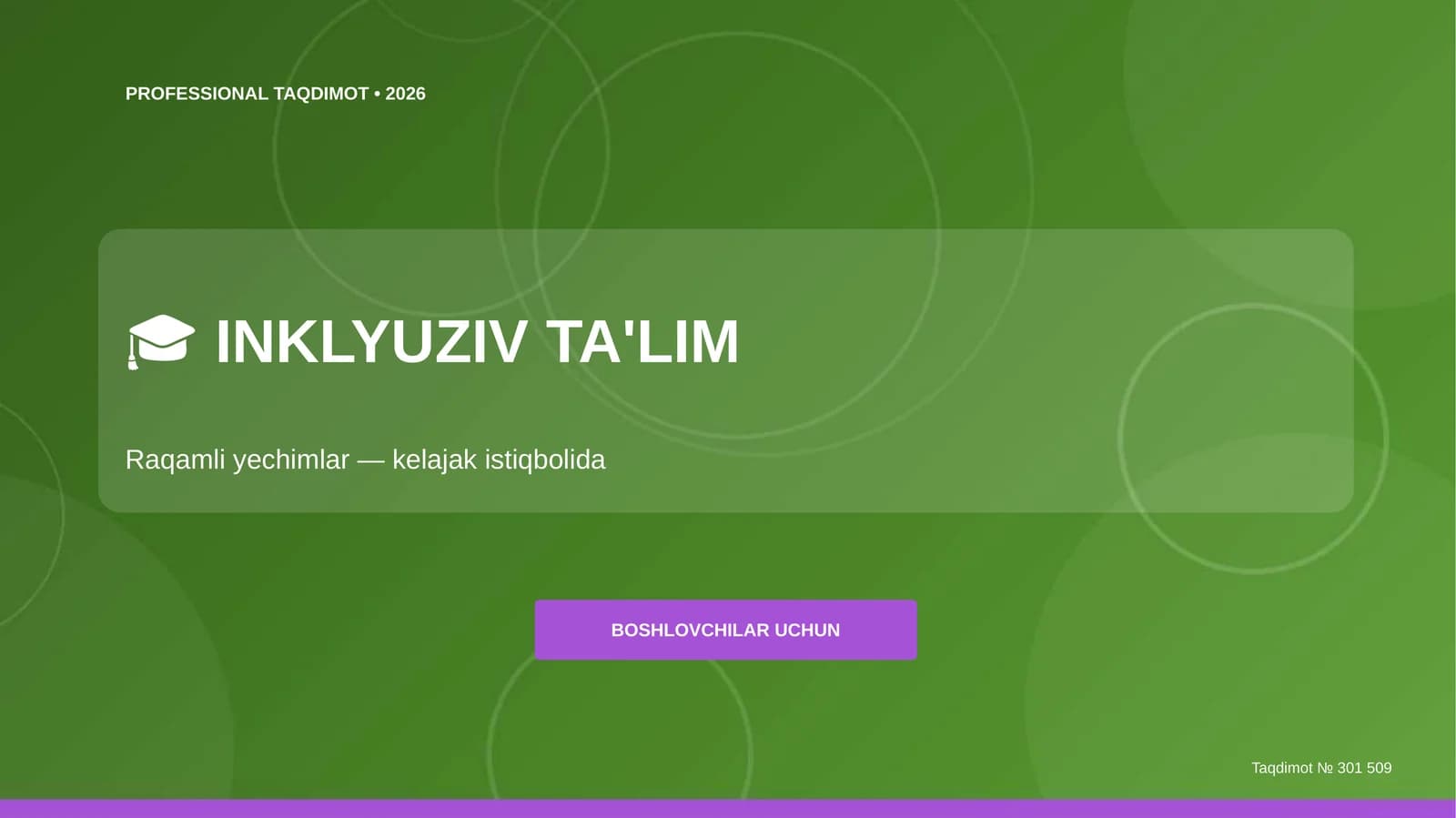 PROFESSIONAL TAQDIMOT • 2026