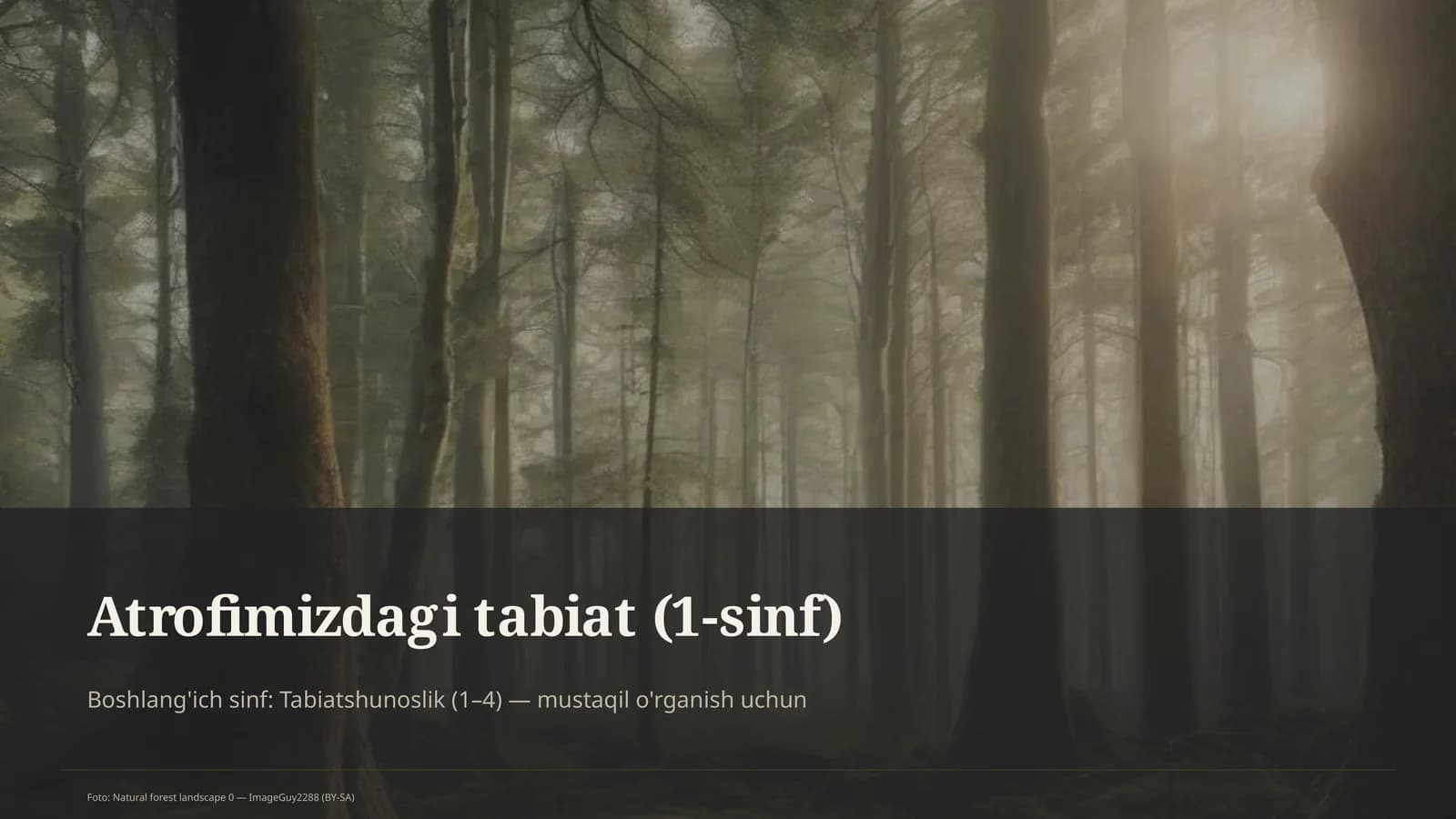 Atrofimizdagi tabiat (1-sinf)