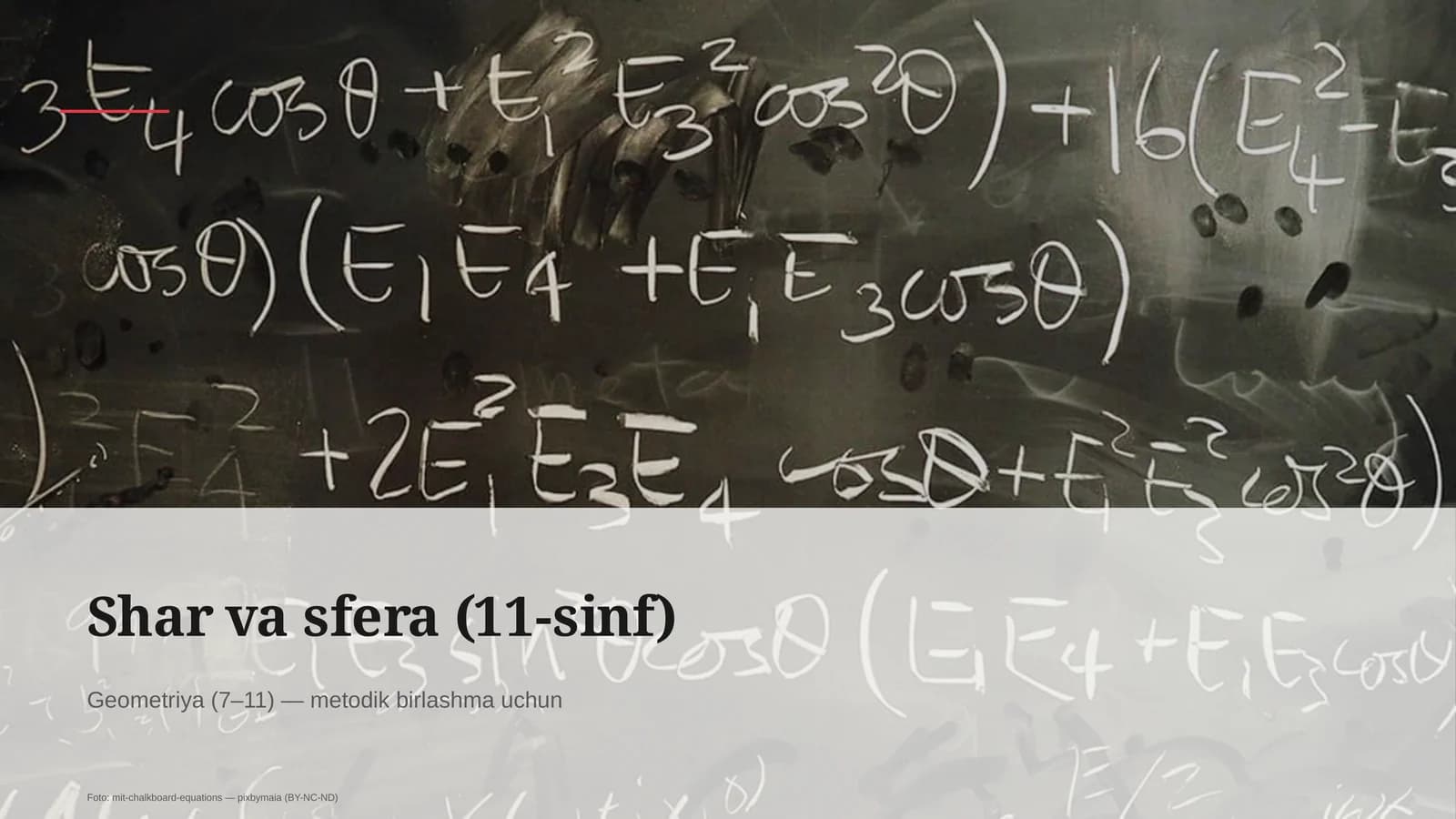 Shar va sfera (11-sinf)