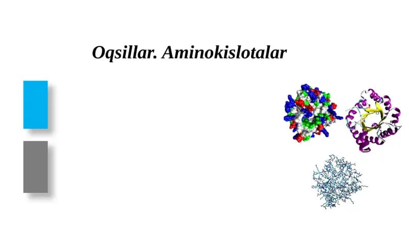 Oqsillar.Aminokislotalar