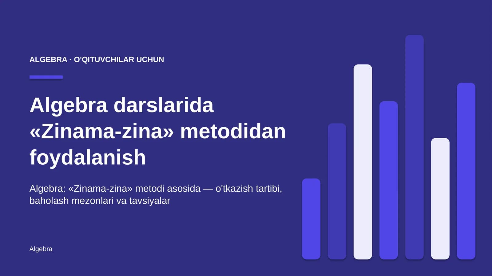 algebra darslarida zinama zina metodidan foydalanish 5183