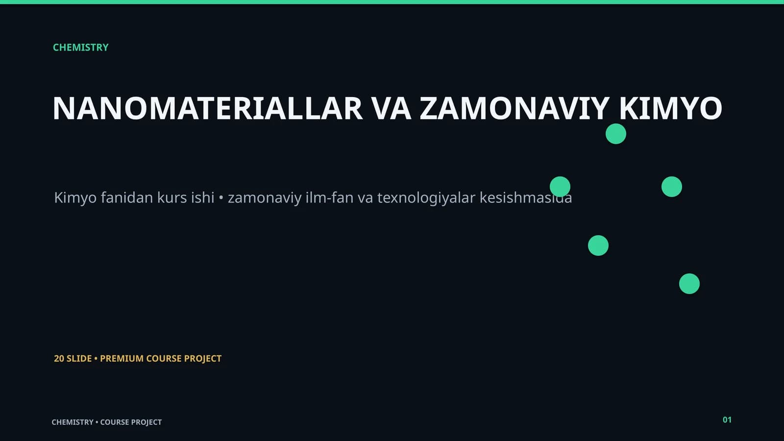 NANOMATERIALLAR VA ZAMONAVIY KIMYO