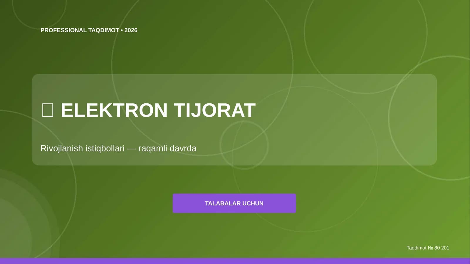 Elektron tijorat: rivojlanish istiqbollari (raqamli davrda) [talabalar uchun]