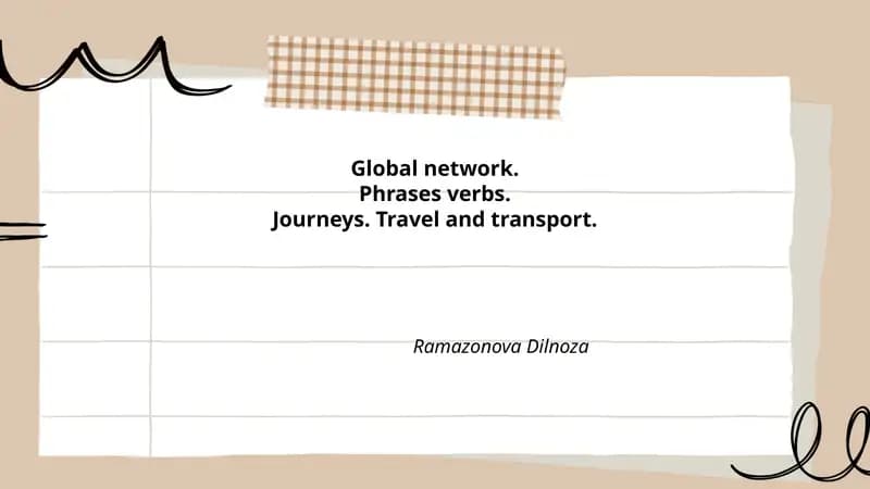Phrasal Verbs for Global Travel