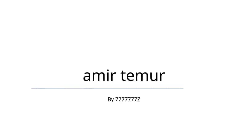 Amir Temur