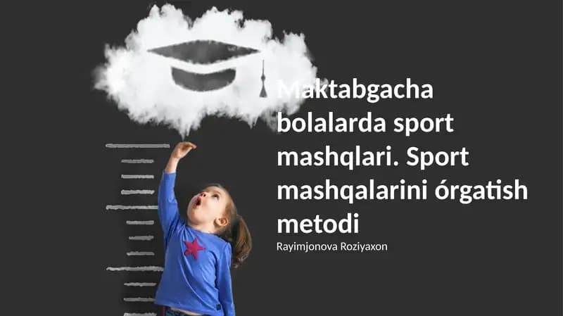 Maktabgacha bolalarda sport mashqlari