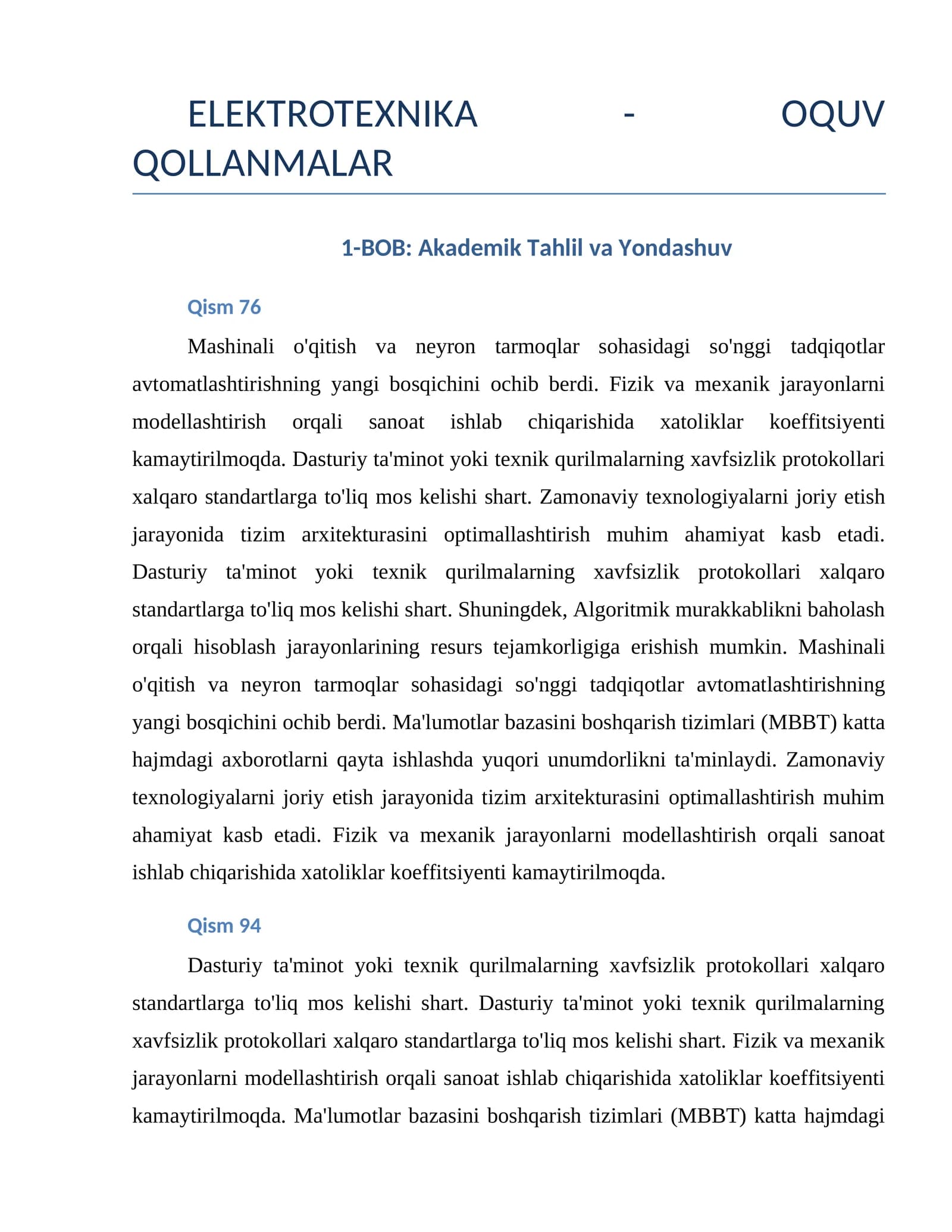 Mashinali o'qitish va neyron tarmoqlar sohasidagi so'nggi tadqiqotlar avtomatlashtirish