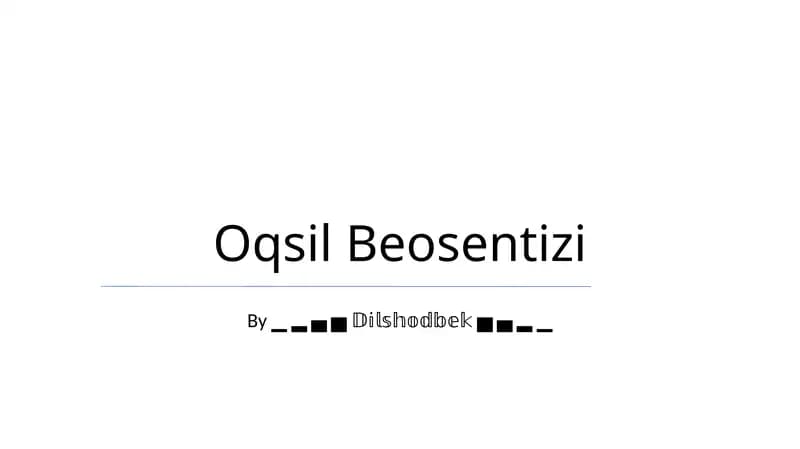 Oqsil Beosentizi