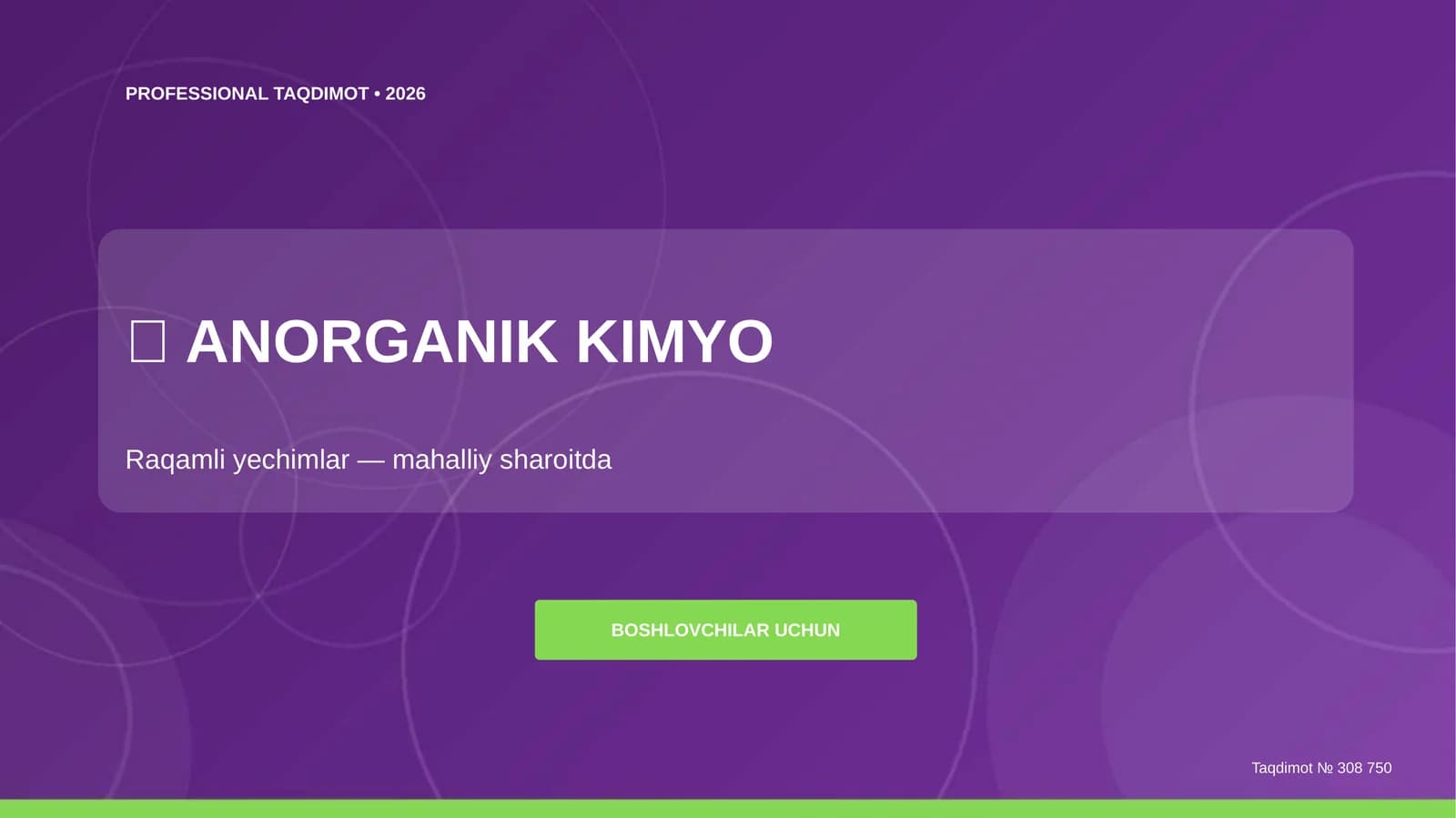 ANORGANIK KIMYO Taqdimot