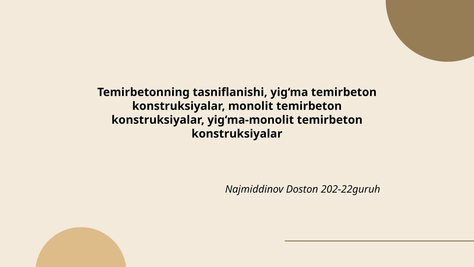 Temirbetonning tasniflanishi