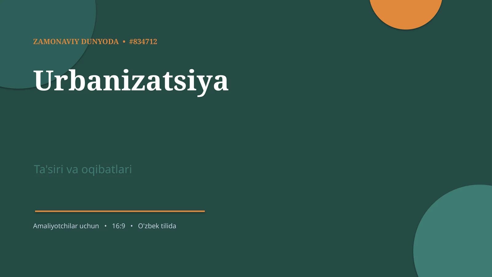 Urbanizatsiya