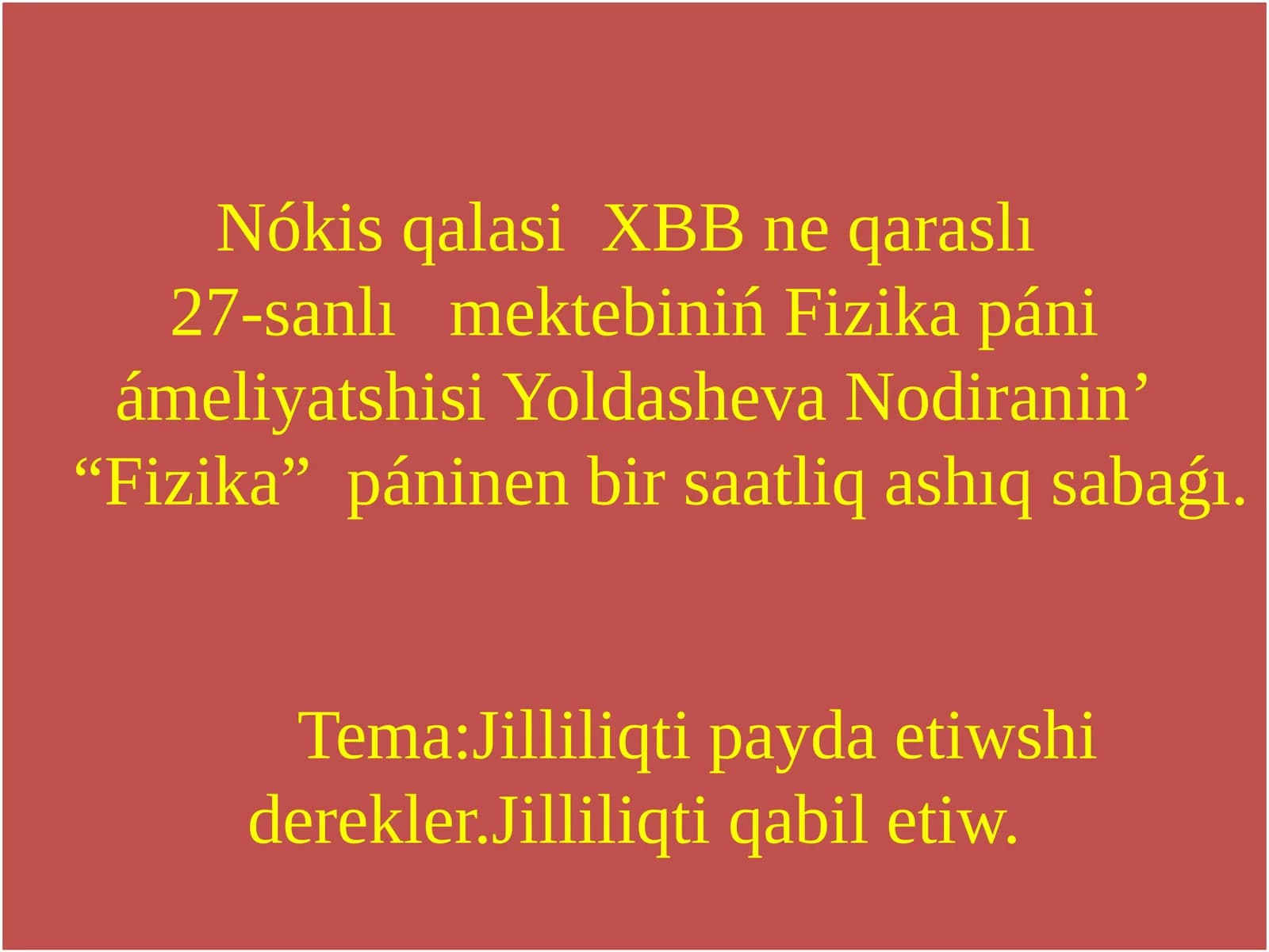 Nókis qalasiXBB neqaraslı