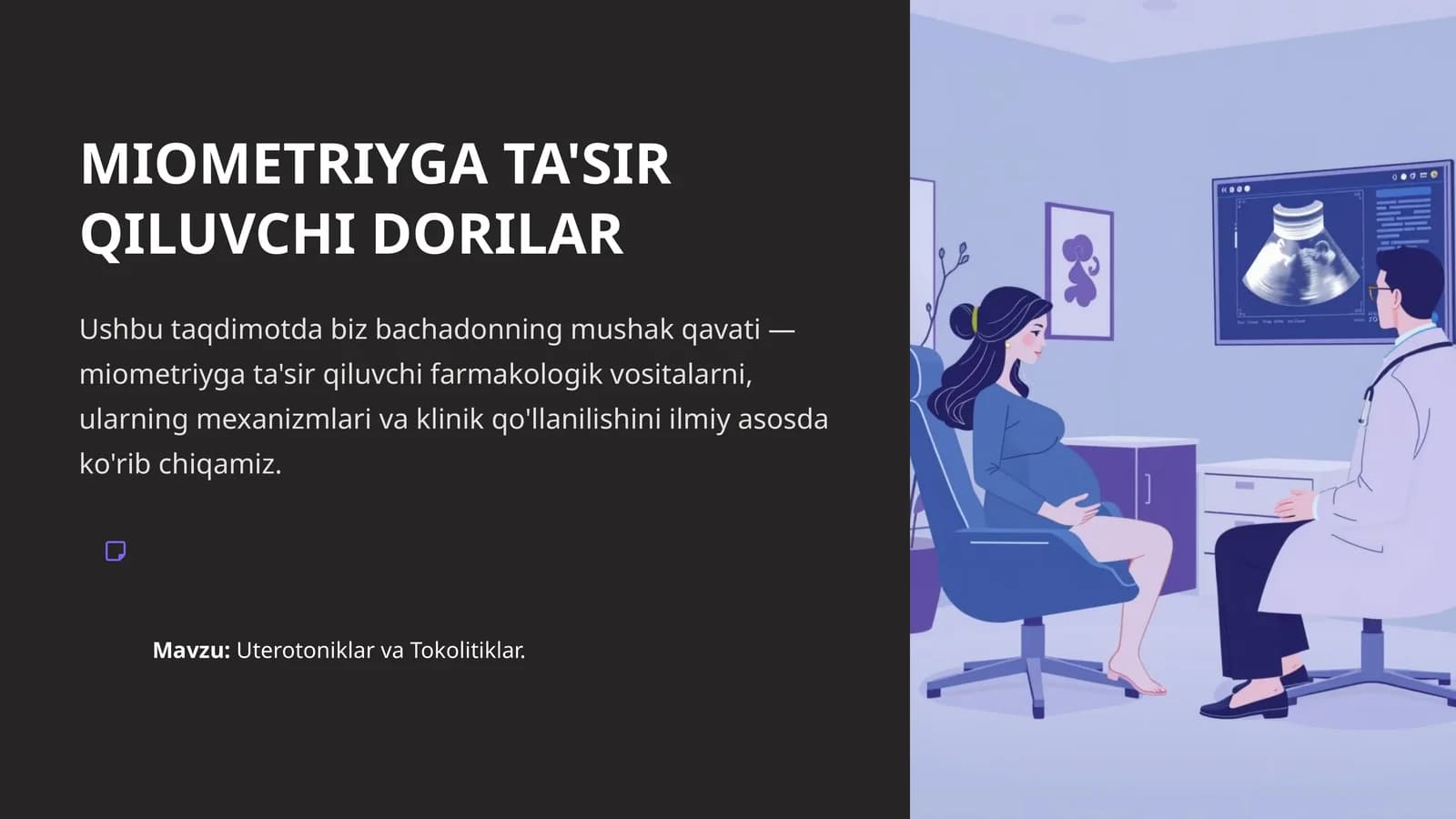 Miometriyga Ta'sir Qiluvchi Dorilar